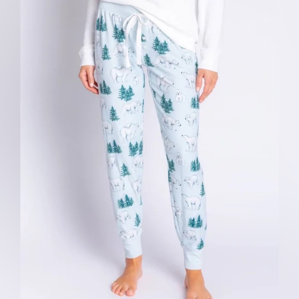 PJ Salvage Polar Bear Ice Blue Pajama Pants